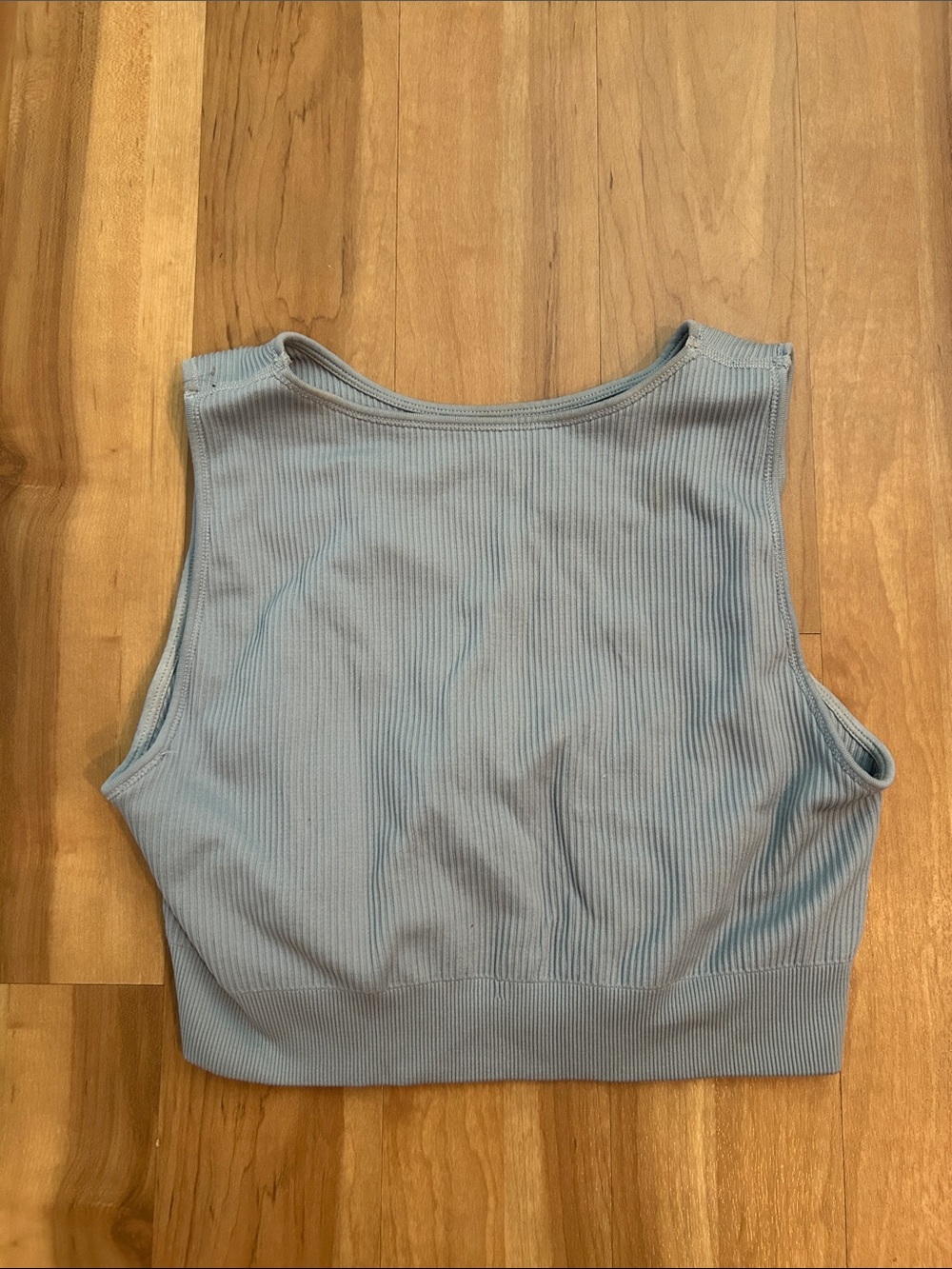 Target Ribbed Crop Tank Top - Light Blue